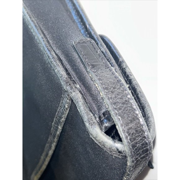 Lauren Ralph Lauren Vintage Black Nylon Baguette Bag With Shoulder Strap - Picture 7 of 16